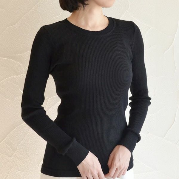 オーガニックコットン リブクルーネックＮ