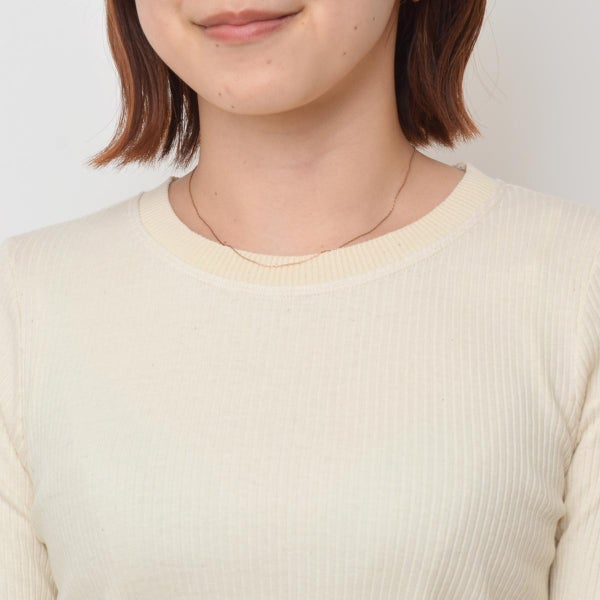 オーガニックコットン リブクルーネックＮ