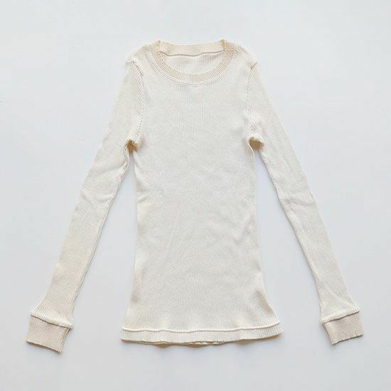 オーガニックコットン リブクルーネックＮ