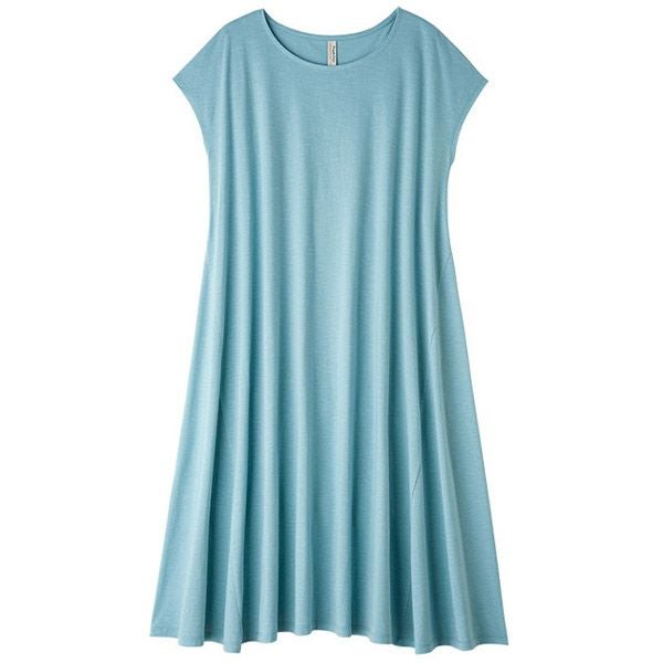 オーガニックコットン スラブ天竺サイドフレアドレス