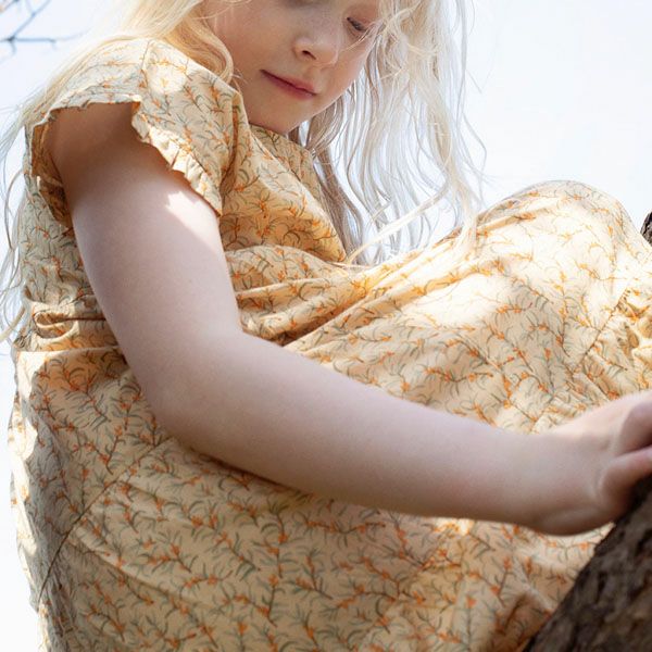 オーガニックコットン キッズ フレアドレス(半袖)