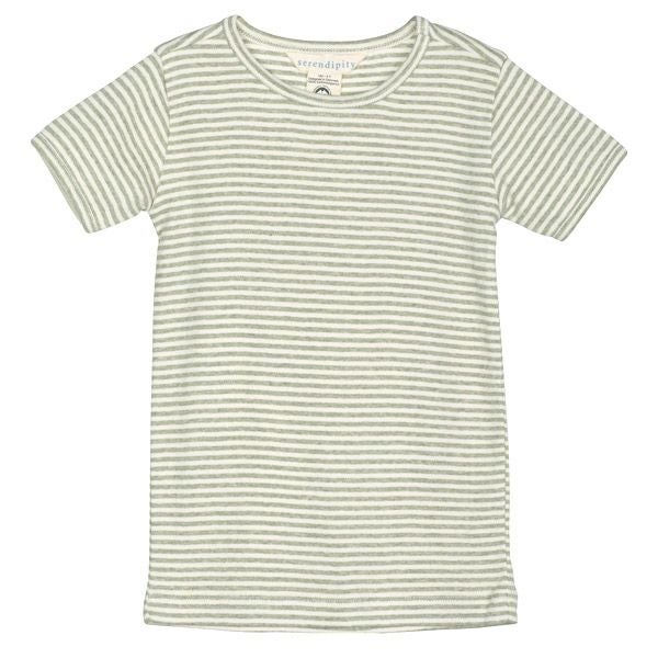 オーガニックコットン キッズ フライスTシャツStripe (半袖)