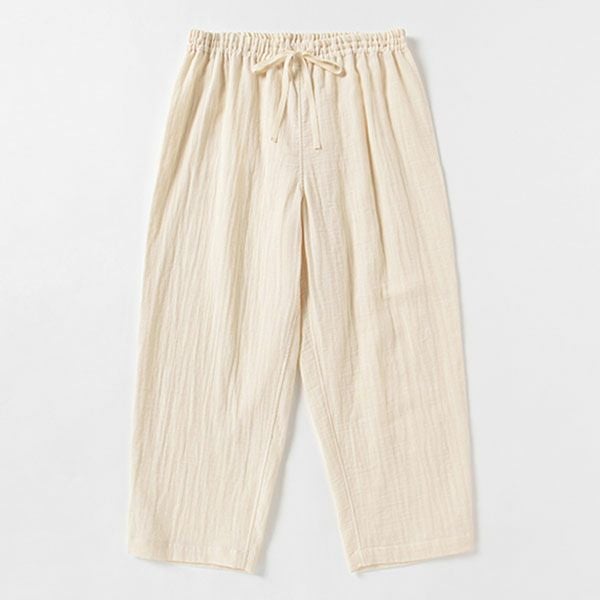 オーガニックコットン 追撚ダブルガーゼ半袖パジャマ ナチュラル M