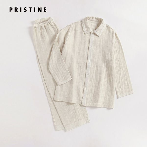 オーガニックコットン&リネン ダブルガーゼパジャマ