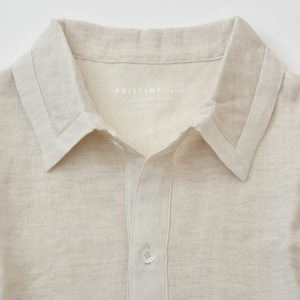 オーガニックコットン&リネン ダブルガーゼパジャマ