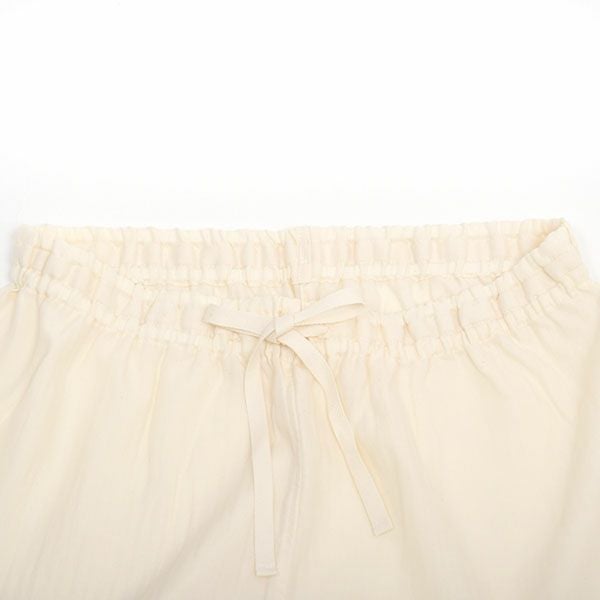 オーガニックコットン ヘリンボンギャザープルオーバーセット(半袖) ナチュラル M