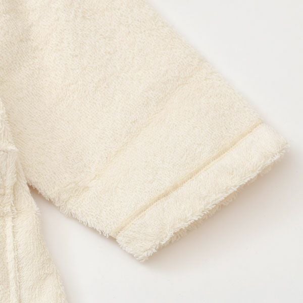 オーガニックコットン ベビー パーカーバスローブ きなり 50-90