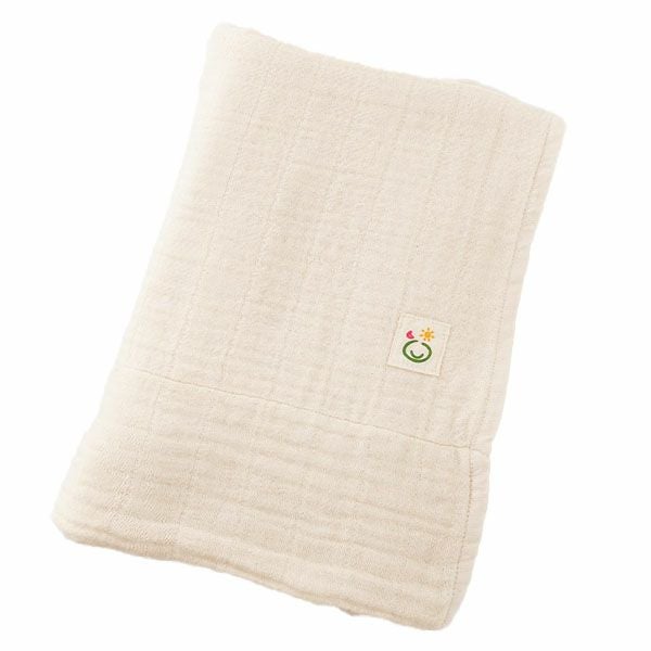 オーガニックコットン ベビー 三重織おくるみガーゼケット きなり 80×130