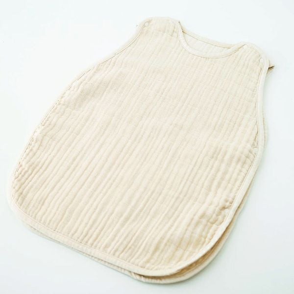 オーガニックコットン ベビー 三重織ガーゼスリーパー きなり 50-90