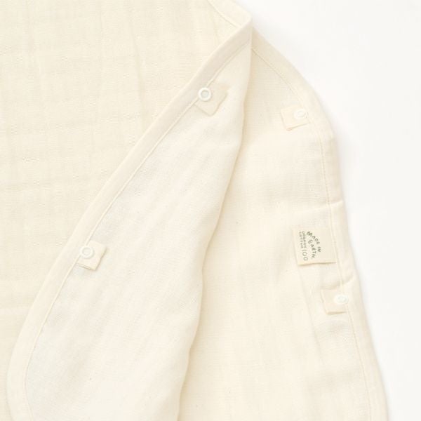 オーガニックコットン ベビー 三重織ガーゼスリーパー きなり 50-90