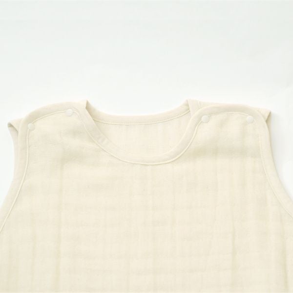 オーガニックコットン ベビー 三重織ガーゼスリーパー きなり 50-90