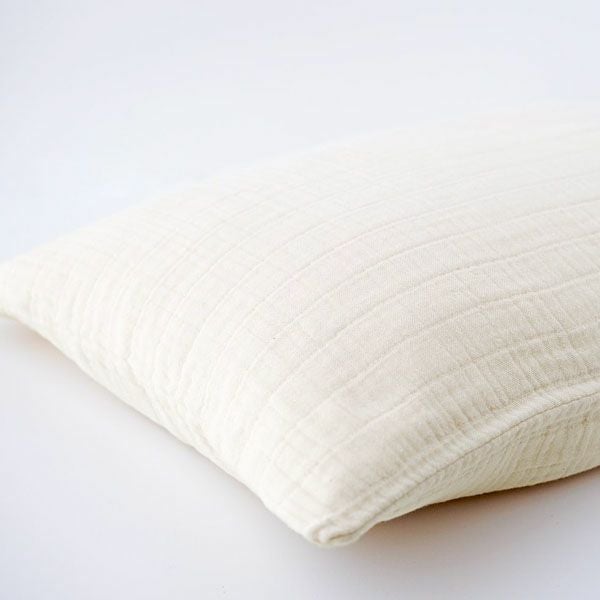 オーガニックコットン 三重織ガーゼピローケース きなり