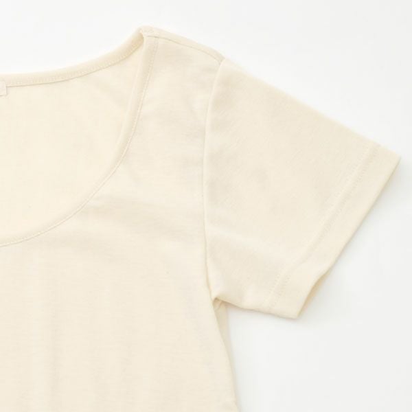 オーガニックコットン 薄手フレンチ袖インナー