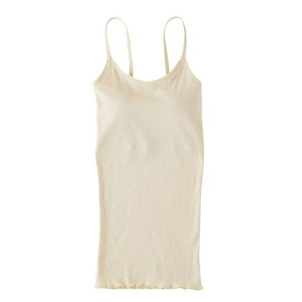 オーガニックコットン リブ編みカップ付キャミソール