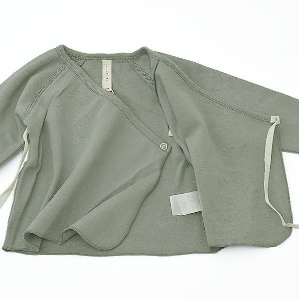 オーガニックコットン ベビー長袖あわせトップス＆足つきパンツ