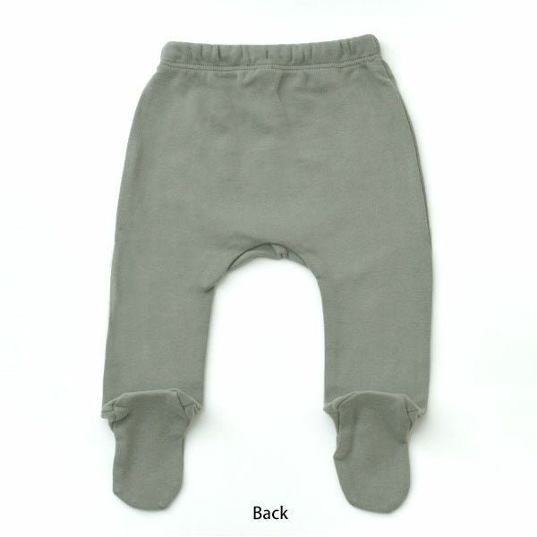 オーガニックコットン ベビー長袖あわせトップス＆足つきパンツ