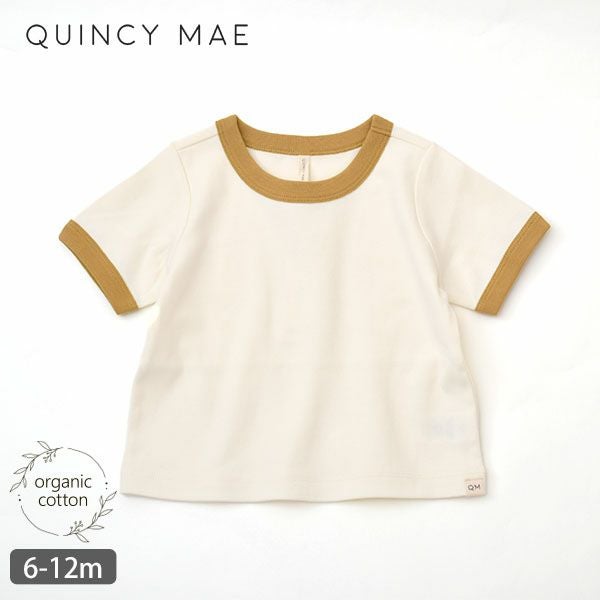 オーガニックコットン ベビーリンガーTシャツ (半袖)