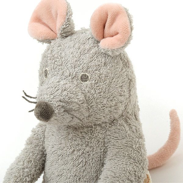 オーガニックコットン ベンガラ染め 銀ねずみのぬいぐるみ Ｍ