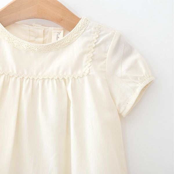 オーガニックコットン ベビーリックラックリボンサマードレス
