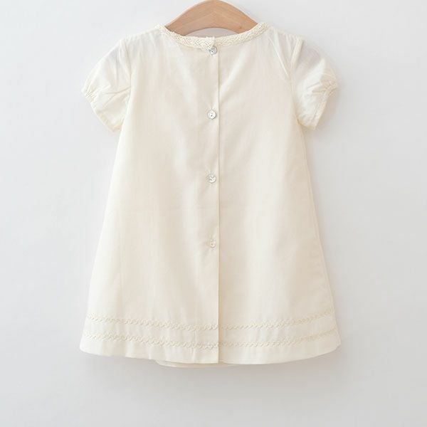 オーガニックコットン ベビーリックラックリボンサマードレス