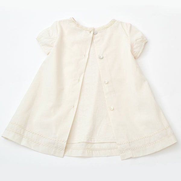 オーガニックコットン ベビーリックラックリボンサマードレス
