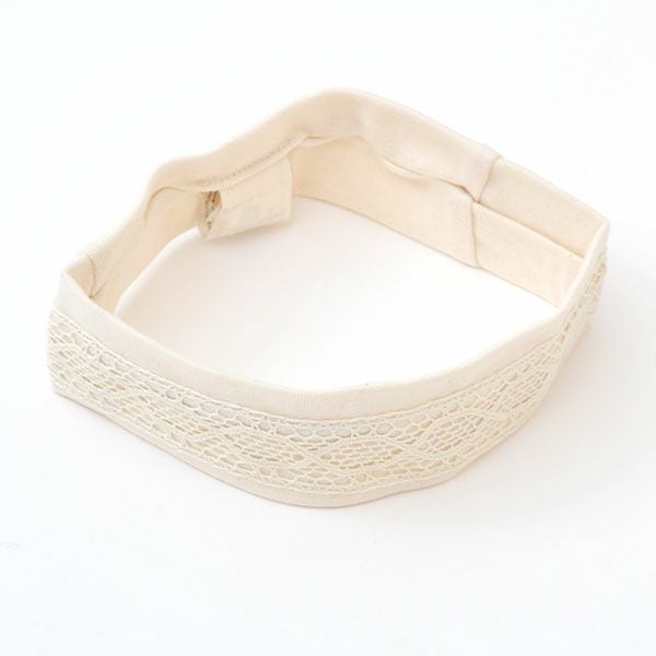 オーガニックコットン ベビーレースヘアバンド