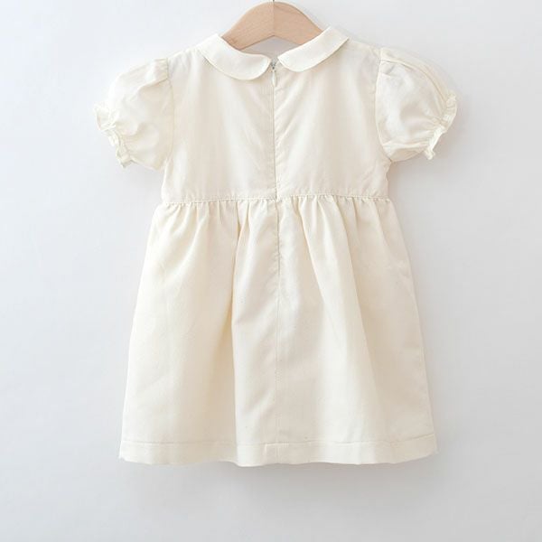 オーガニックコットン ベビーパフスリーブサマードレス