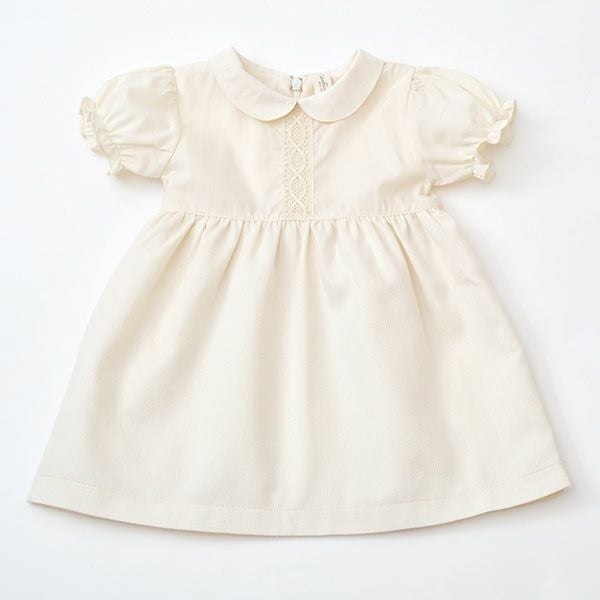 オーガニックコットン ベビーパフスリーブサマードレス