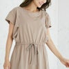 オーガニックコットン ウエストギャザーワンピース
