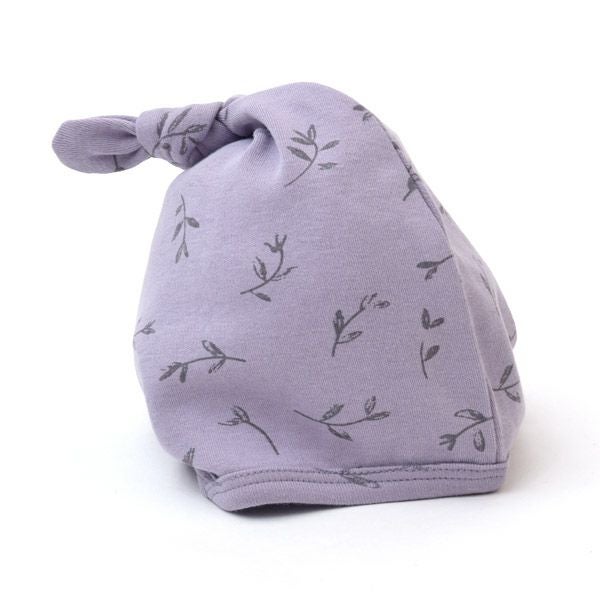 オーガニックコットン ベビー結び帽 Flower
