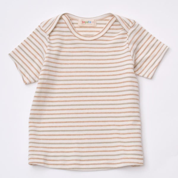 オーガニックコットン ベビー半袖ボーダーTシャツ