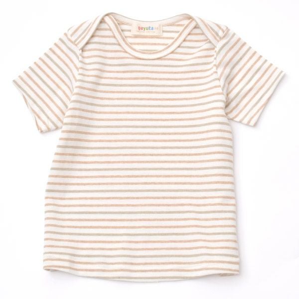 オーガニックコットン ベビー半袖ボーダーTシャツ