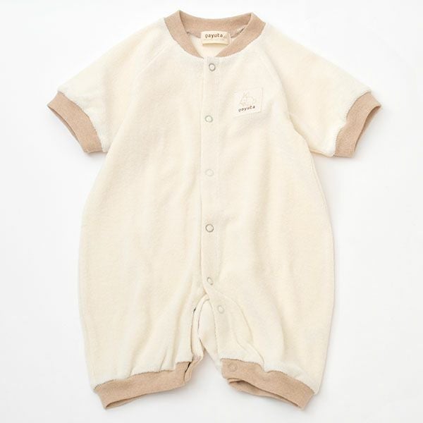 オーガニックコットン ベビーパイルショート丈カバーオール