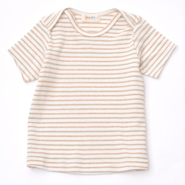 オーガニックコットン キッズ半袖ボーダーTシャツ