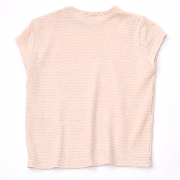 オーガニックコットン キッズキャップスリーブボーダーTシャツ