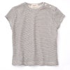 オーガニックコットン キッズキャップスリーブボーダーTシャツ