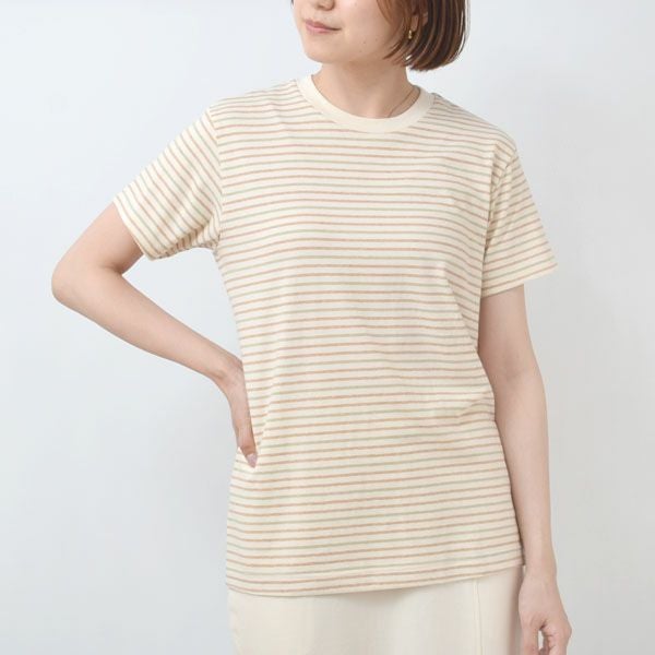 オーガニックコットン 半袖ボーダーＴシャツ