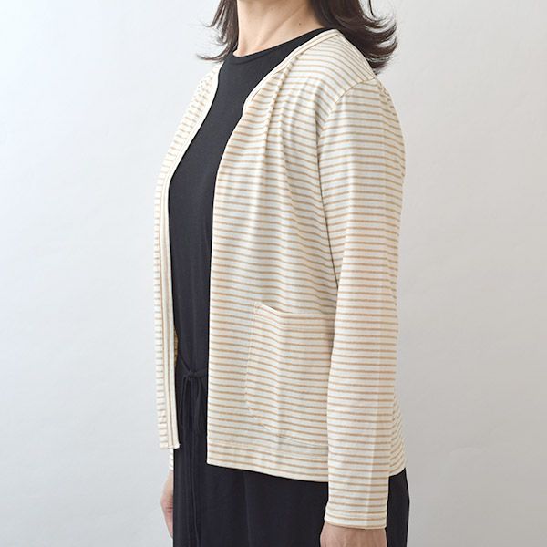 オーガニックコットン ボタンレス薄手カーディガン