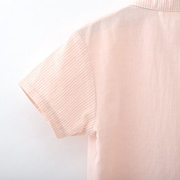 オーガニックコットン キッズ草木染半袖シャツ