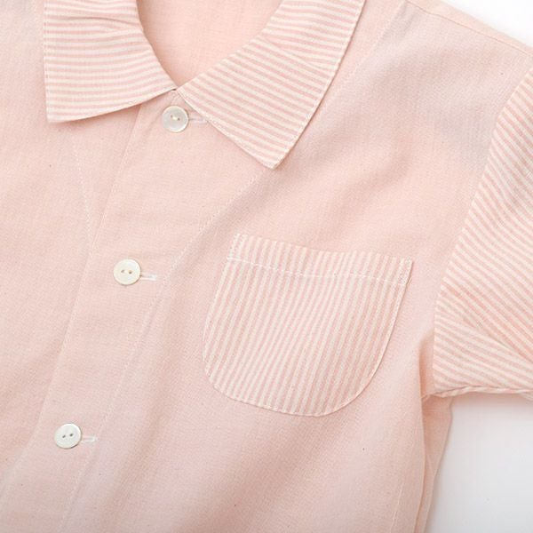 オーガニックコットン キッズ草木染半袖シャツ