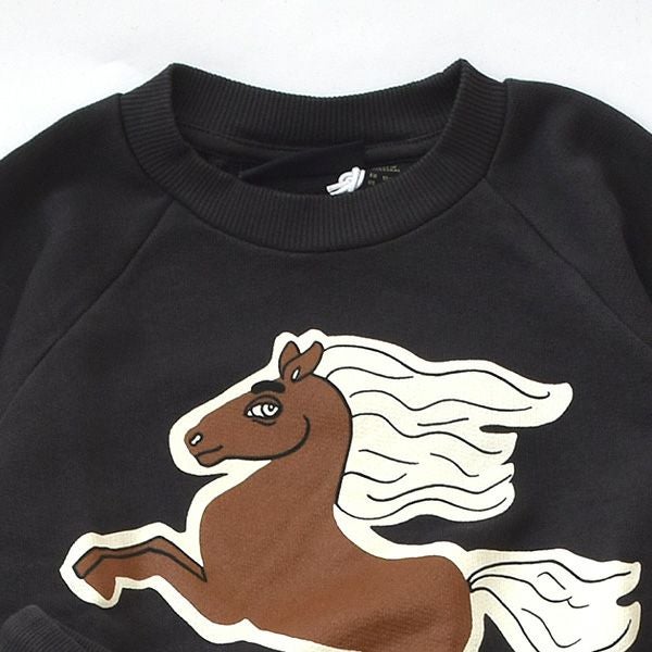 オーガニックコットン キッズスウェットシャツ HORSES