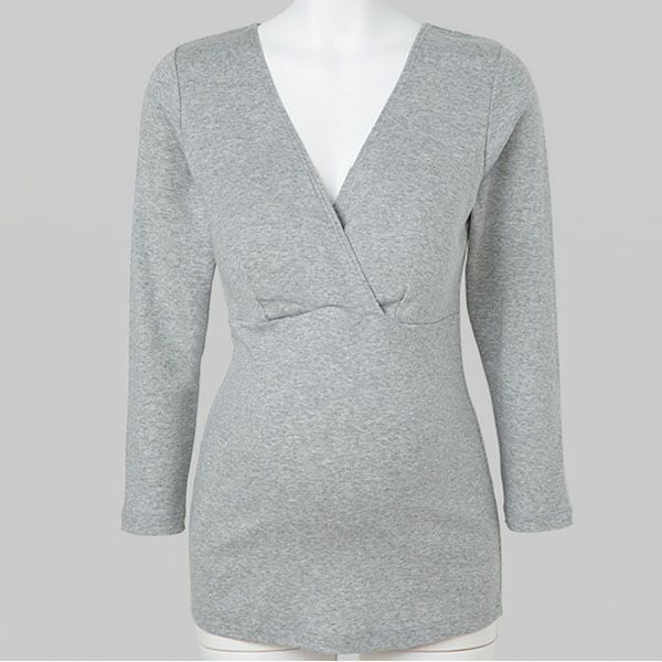 オーガニックコットン 肌にやさしい パッド付き8分袖インナー