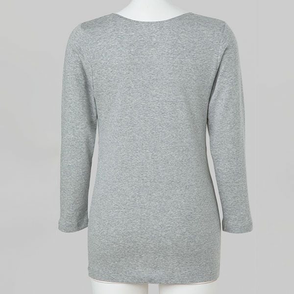 オーガニックコットン 肌にやさしい パッド付き8分袖インナー