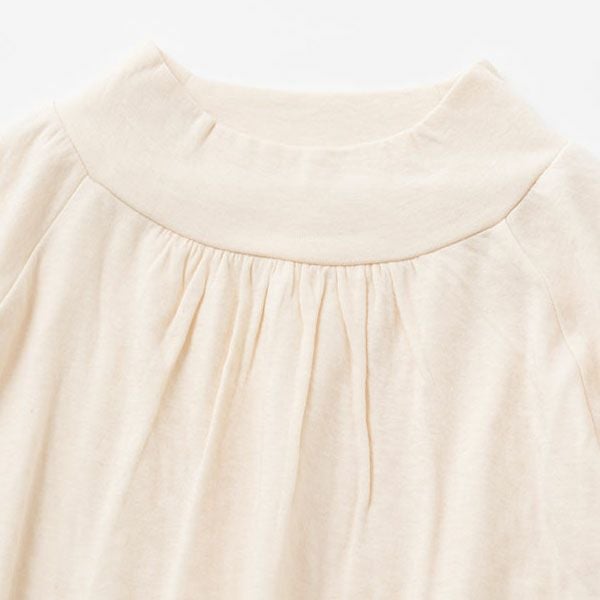 オーガニックコットン ガーゼエアニットハイネックパジャマ ナチュラル M