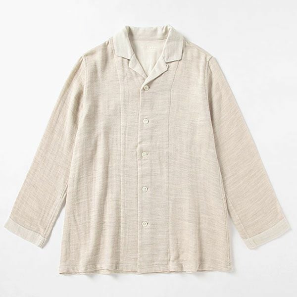 オーガニックコットン＆ヤク 綾ダブルガーゼパジャマ ナチュラルグレー M