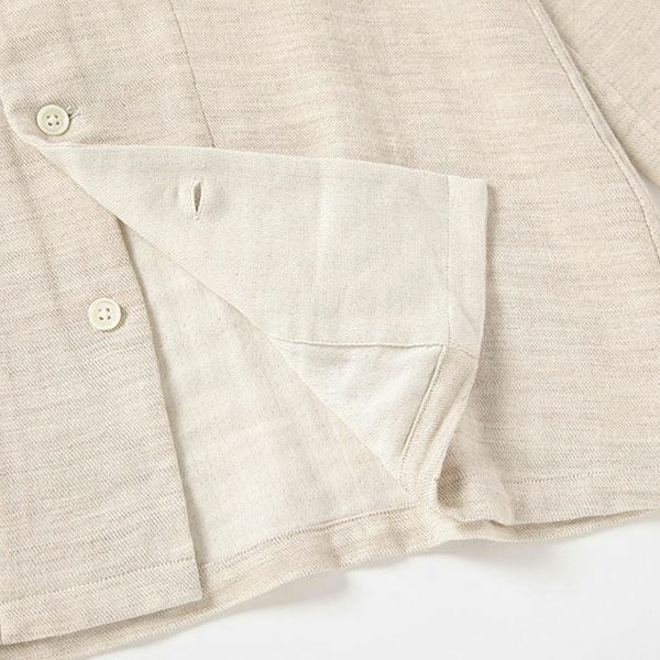 オーガニックコットン＆ヤク 綾ダブルガーゼパジャマ ナチュラルグレー M