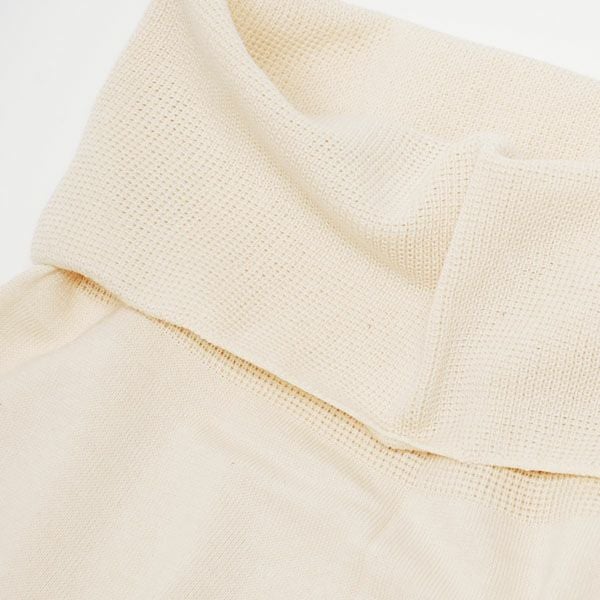 オーガニックコットン ホールガーメント薄手レギンス ナチュラル M-L