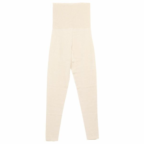 オーガニックコットン ホールガーメント薄手レギンス ナチュラル M-L