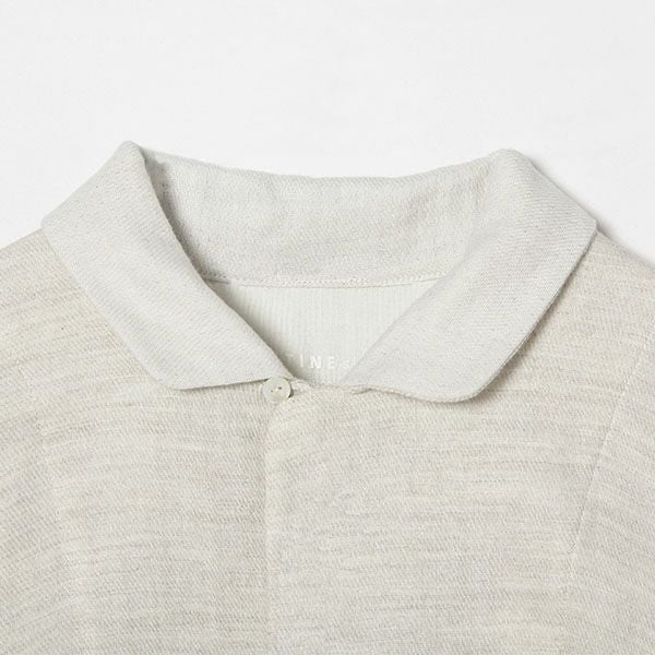 オーガニックコットン＆ヤク 綾ダブルガーゼ前開きワンピース ナチュラルグレー M