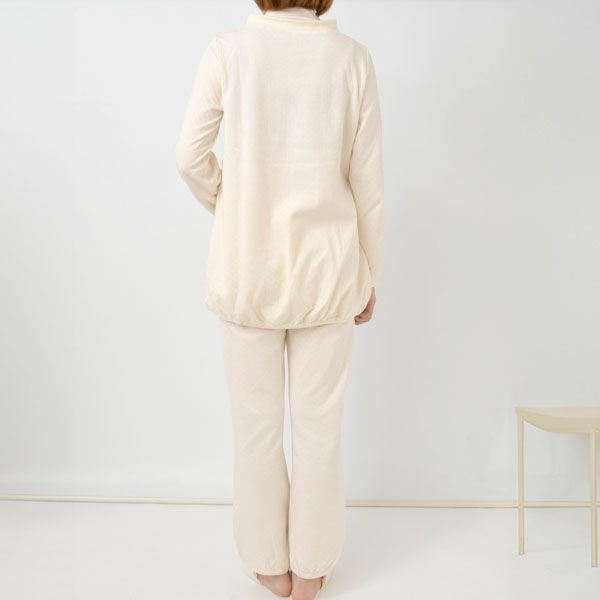 オーガニックコットン エアニットタートルパジャマ ナチュラル M